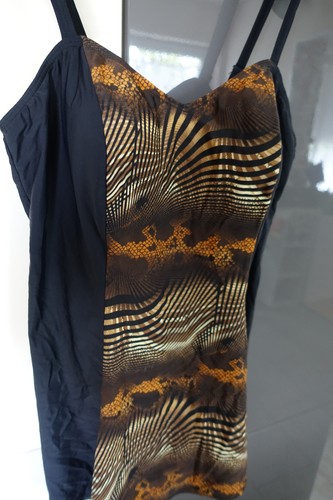 Badekleid schwarz braun - badekleid,