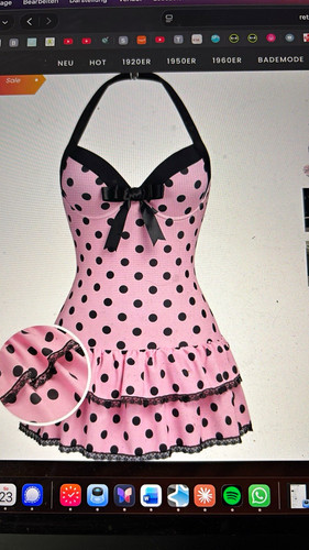 Damen badekleid rosa schwarz - damen, rosa/schwarz